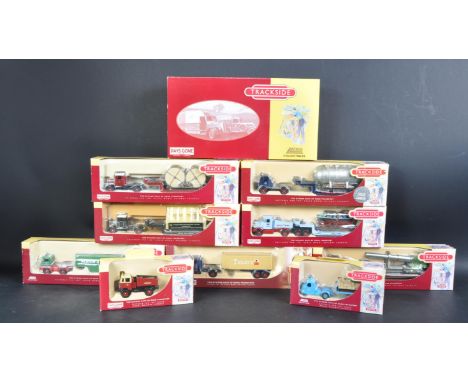 A collection of assorted Lledo made 1/76 scale / 00 gauge trackside diecast model cars and haulage vehicles. Examples to incl