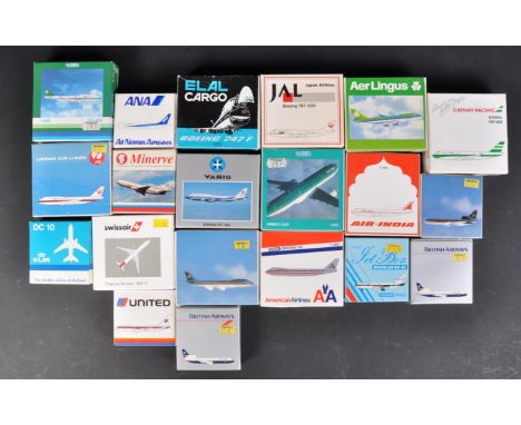 A collection of x20 assorted German Schabak made diecast model planes, largely of 1/600 scale to include; American Airlines B