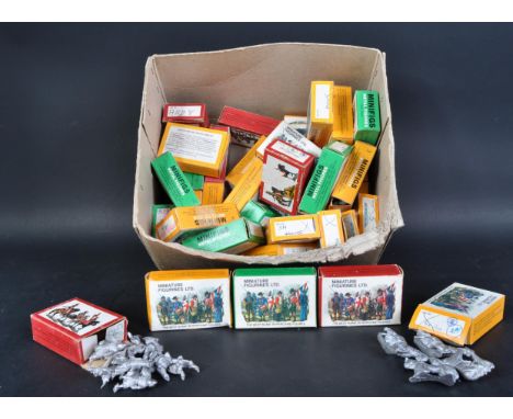 A large collection of vintage cast metal wargaming figures by English makers&nbsp; ' Miniature Figurines Ltd '. All unpainted