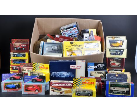 A large collection of assorted diecast model cars and other vehicles of various scales makers to include; Corgi, Dinky, Match