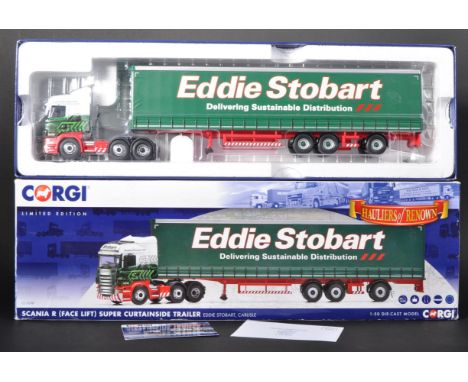 An original Corgi made ' Hauliers of Renown ' 1/50 scale boxed diecast model No. CC13747 Scania Super Curtainside Trailer Edd