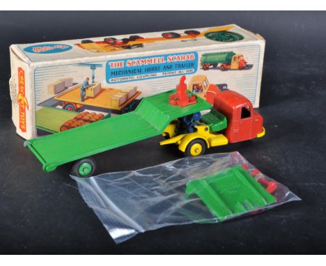 An original vintage Crescent Toys boxed diecast model No. 1274 The Scammell Scarab Mechanical Horse &amp; Trailer. The model 