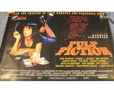 GROUP OF FOUR ORIGINAL WARNER BROS. CINEMA POSTERS, three Quentin Tarantino pictures, 'True Romance', 'Pulp Fiction', 'Reserv