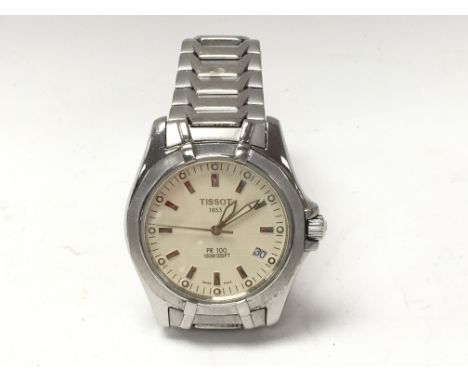 A gentleman's Tissot PR100 watch.
