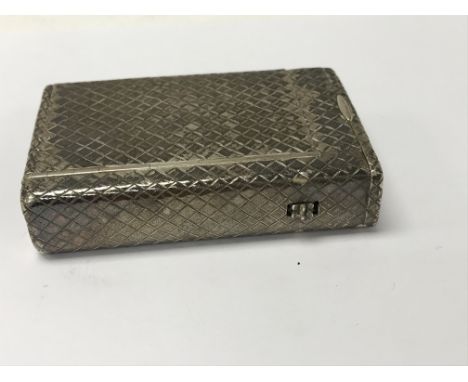 A silver cigarette case with integrated lighter .