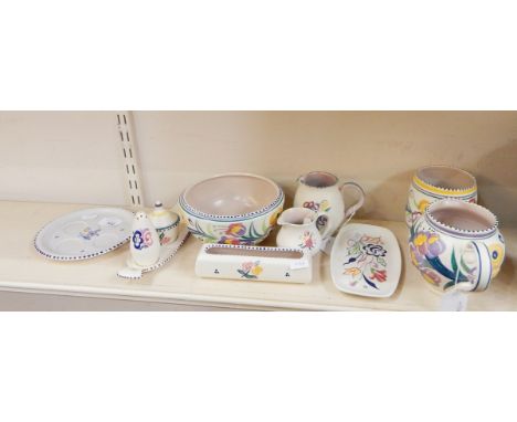 Poole pottery jug, vase and others (11) 