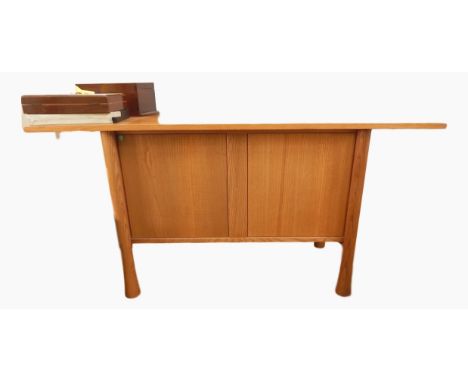 Ercol sideboard on circular tapered supports, 47cm wide 