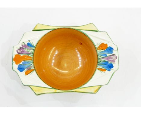 Clarice Cliff 'Autumn Crocus' oval dish, 17cm wide 