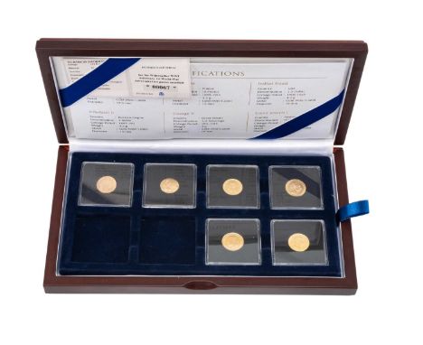 WWI ANNIVERSARY GOLD COIN COLLECTION including one of each, 1913 George V 1/2 Sovereign, 4g, 900/1000, 1911 Franz Joseph I, 1