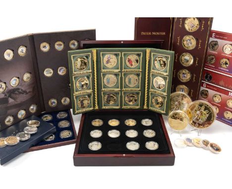 COLLECTION OF ASSORTED COMMEMORATIVE COINS including the following box sets: Football World Cup 2018 Participants, Railways, 