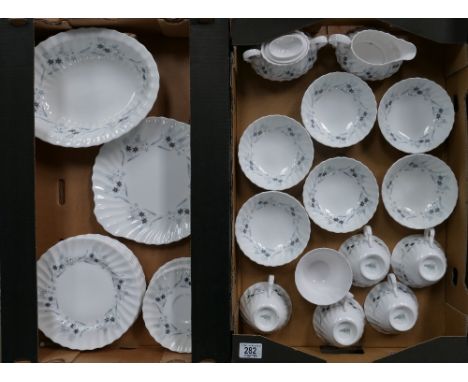 Royal Doulton Millefleur teaware: including cups, saucers, side plates, finger bowls etc (2 trays)