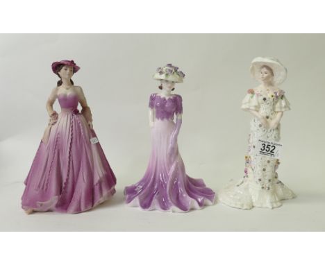 Coalport lady figures: limited edition The Lovely Lady Christabel, Evening Promenade 7 similar item(3) 