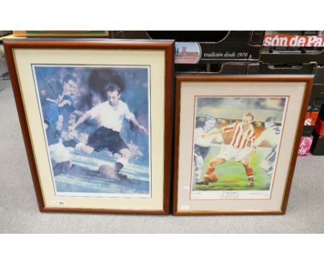 Two Stanley Mathews theme prints: "Our Stan" limited edition piece by Gary Holmes and similar M Dudash item(2)
