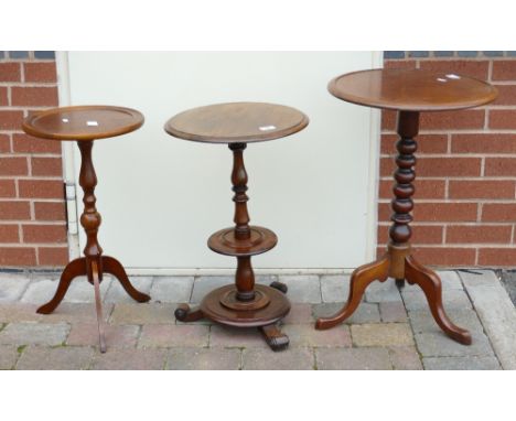 3 Early 20th Century Tripod tables(3)