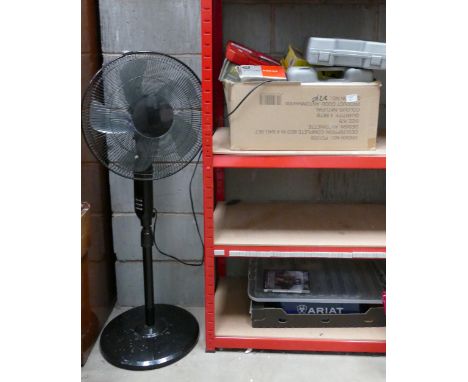 A collection of used electrical hand tools to include: saws, sanders, drills together with freestanding remote control fan(2)