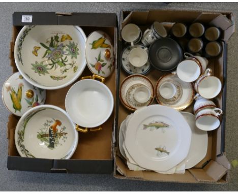 A mixed collection of items to include: Portmeirion Botanic fruit bowls, Royal Worcester Evesham tureens, part tea sets etc(2