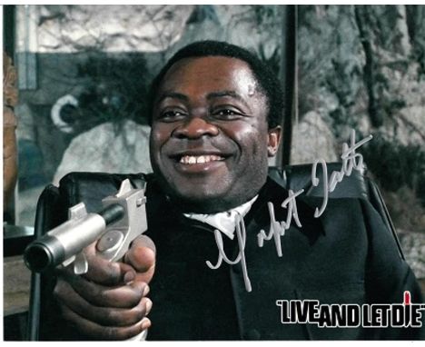 Yaphet Kotto 10x8 colour photo of Yaphet from Live and Let Die, signed by him in silver Good condition 