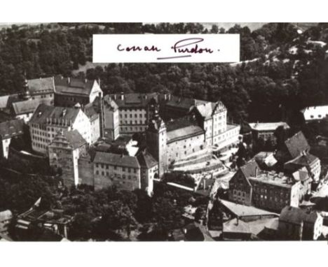 COLDITZ: 8x12 inch photo of Oflag Ivc, better known as Colditz Castle, signed by Major General Corran Purdon MC, who as a Lie