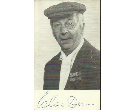 Clive Dunn Scarce black and white 6x4 vintage postcard autographed by the late great Clive Dunn (1920 – 2012) best know for D