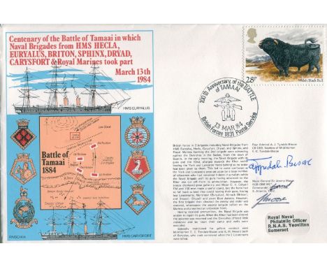 FALKLANDS WAR COMMANDER: Centenary of the Battle of Tamaai cover signed by Falklands War commander Major General Sir Jeremy M