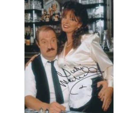 VICKI MICHELLE: 8x10 inch photo from the classic BBC comedy series 'Allo! 'Allo!, signed by actress Vicki Michelle, who playe