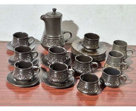 A Mid Century Ulster Ceramics Celtic design coffee service.