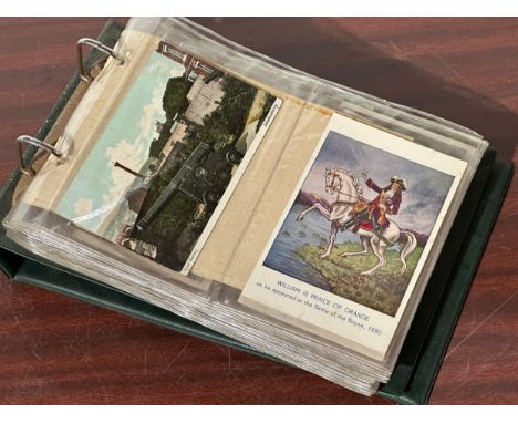 A large collection of vintage postcards.