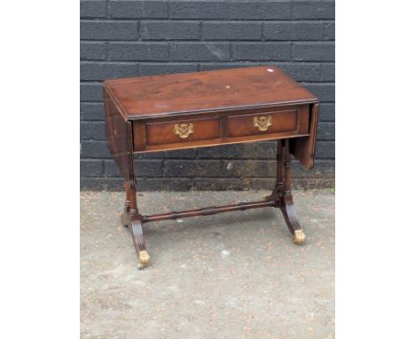 A small Georgian style mahogany sofa table