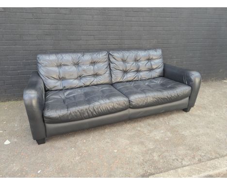 A large leather sofa