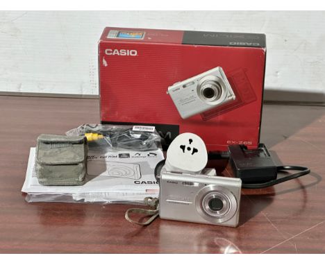 A Casio Exilim EX-Z65 camera with box and accessories