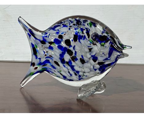 A vintage Romanian glass fish. 17cm
