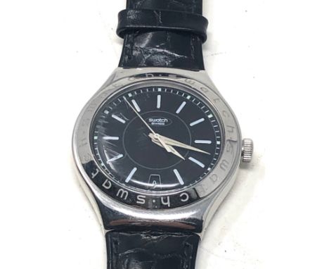 Gents swatch irony automatic wristwatch the watch is ticking 