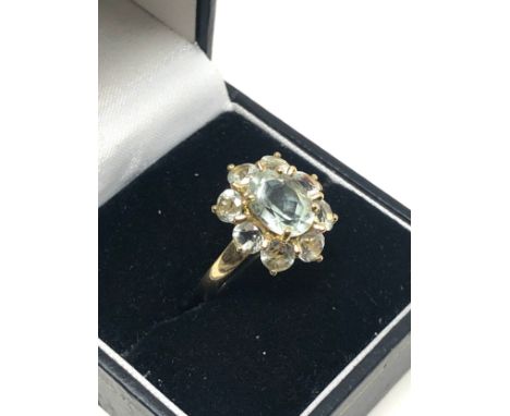 9ct gold gemset ring weight 3.5g 