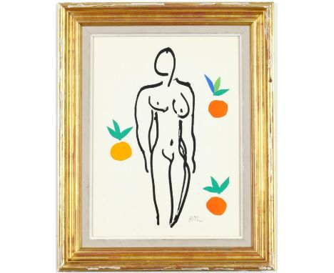 HENRI MATISSE, Nude with Oranges, Original lithograph from the 1954 edition after Matisse’s cut out, printed by Mourlot, Pari