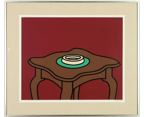 PATRICK CAULFIELD, Table with Ashtray, handsigned in pencil, original screenprint on arches, numbered in pencil, edition: 500