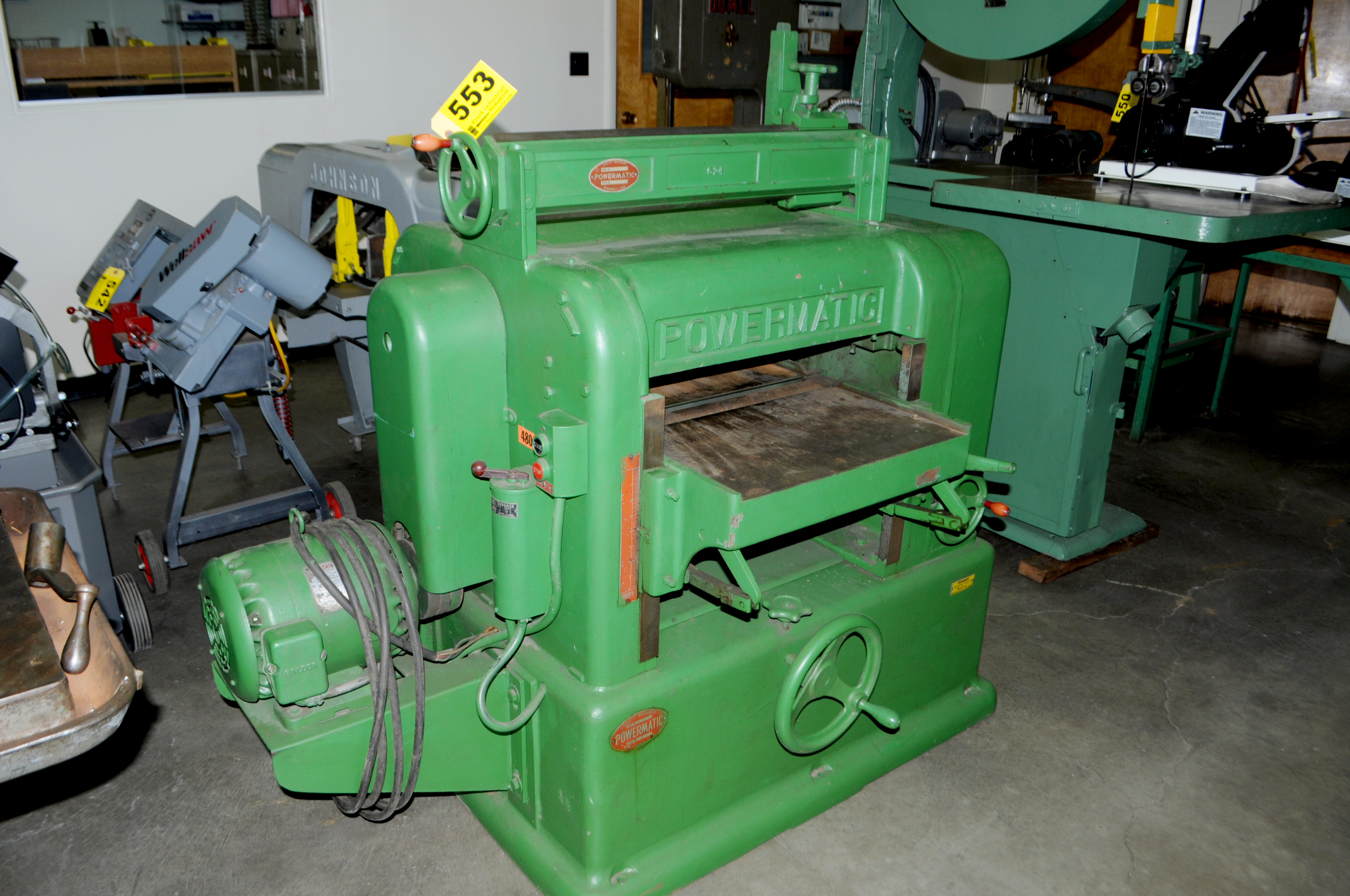 POWERMATIC 20” MODEL 221 PLANER, S/N 1653, 8” THICK CAPACITYLoading Fee