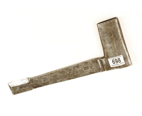An unusually short early Austrian morticing axe with N.L. touch mark 14" o/a G