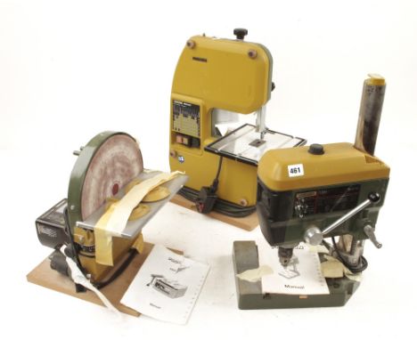 Four little used PROXXON tools, band saw,sander,drill press and circular saw. PAT tested G+ 