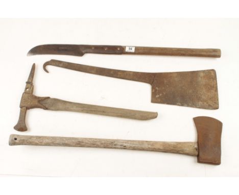 A splasher, an axe and a cleaver G 