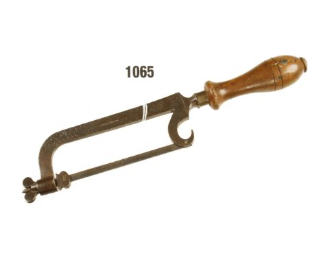 A rare miniature Lancashire pattern hacksaw by HOLTZAPFFEL with 4" blade G++