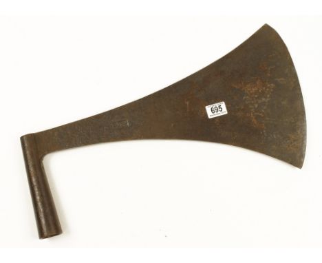 An early French "coup mark" or vine axe with makers touch mark 22" x 12" edge G