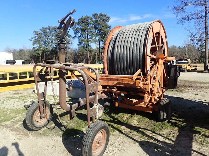 Hobbs hard hose reel and irrigation gun