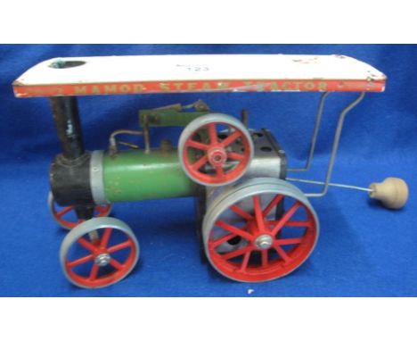 Mamod live steam model traction engine with canopy and steering rod. (B.P. 24% incl. VAT)