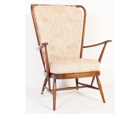 Lucian Ercolani - Ercol - Evergreen - Model 1913 - A retro vintage 20th Century beech and elm easy / lounge chair / armchair 