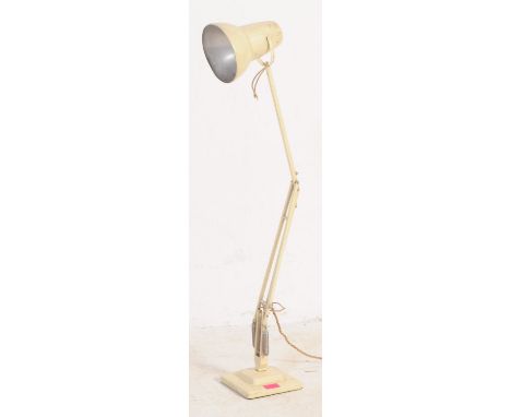 A vintage mid 20th century Anglepoise factory industrial desk table lamp light. Model number 1227 with dual support spring lo