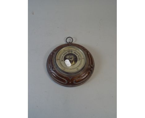 A Late Victorian Circular Wall Barometer. 
