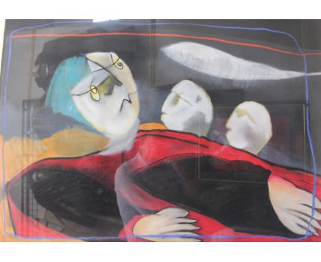 LeMayFigural studyWatercolourSignedTogether with a watercolour by Audrey Beavan, two other watercolours and a print