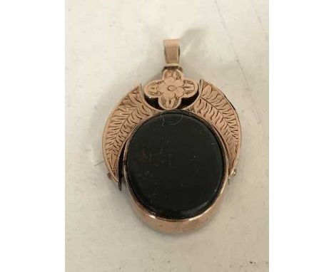 A vintage 9ct gold swivel fob