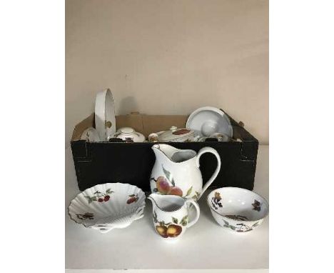A box of Royal Worcester Evesham china 