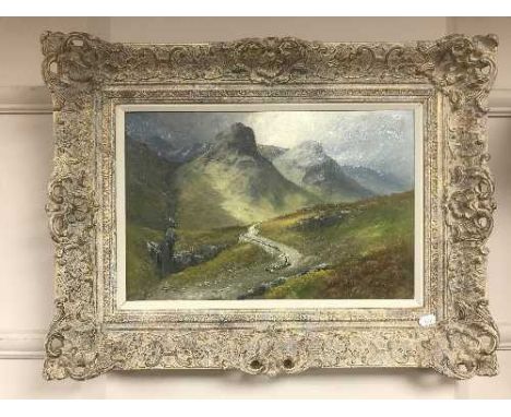 H R Hall : Coirre Chaoill (Glencoe), Scotland, oil on canvas, signed.
